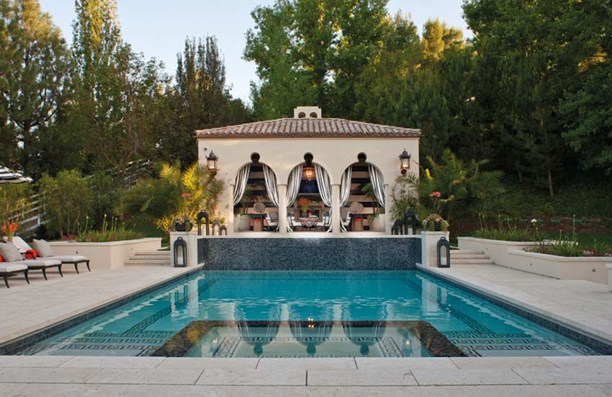 10 Luxury Swimming Pool Design Ideas & Inspiration | Kris Jenners Swimming Pool | LuxDeco.com Style Guide