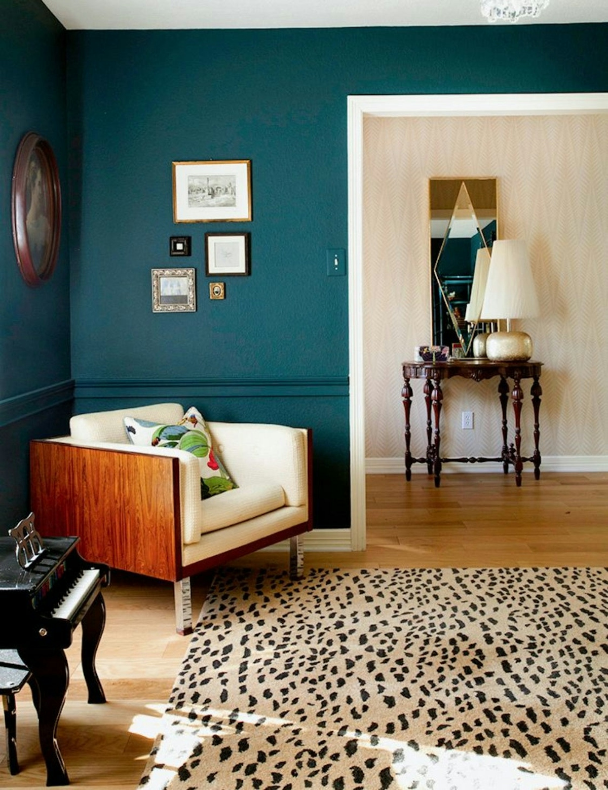 Teal Living Room by Erin Williamson | Read more in the LuxDeco.com Style Guide