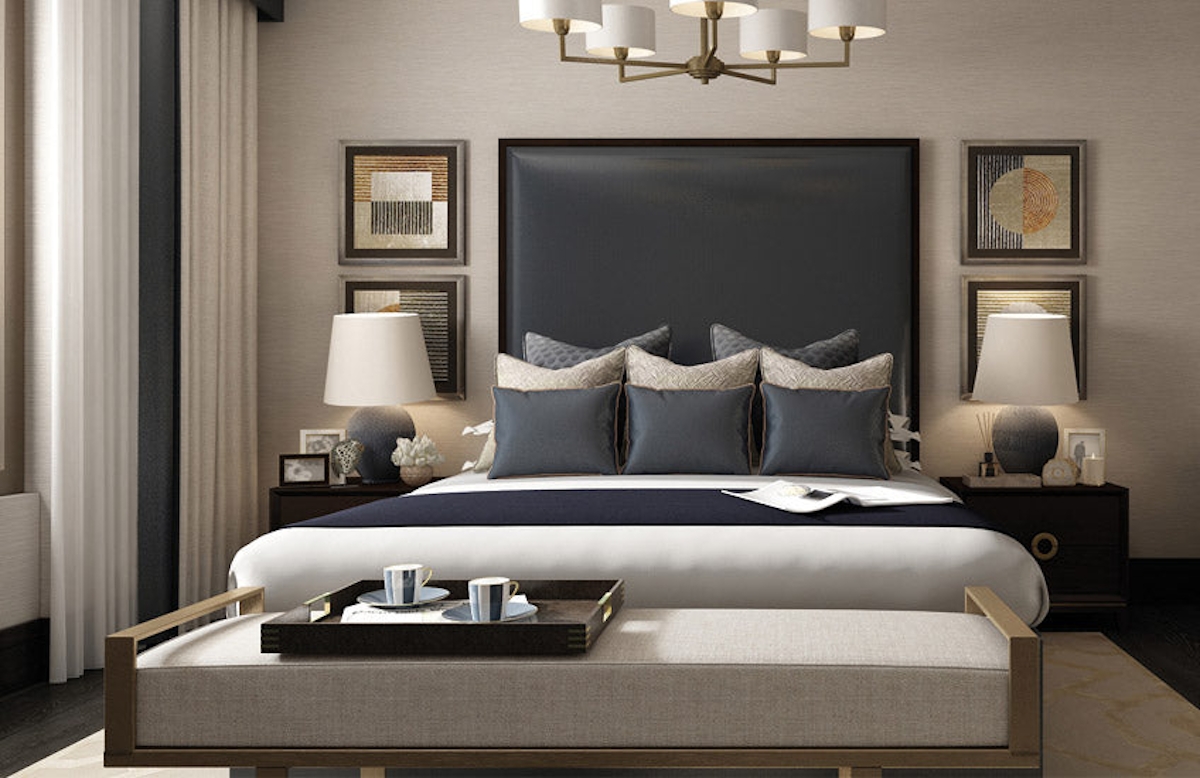Shop the LuxDeco Riverside Collection online at LuxDeco.com – Luxury Blue Bedroom
