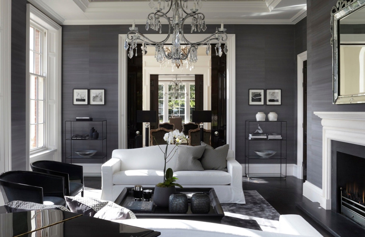 White and Grey Living Room | 15 Grey Living Room Ideas | Grey Lounge Colour Schemes | Louise Bradley Interior Design | Read more in the LuxDeco Style Guide