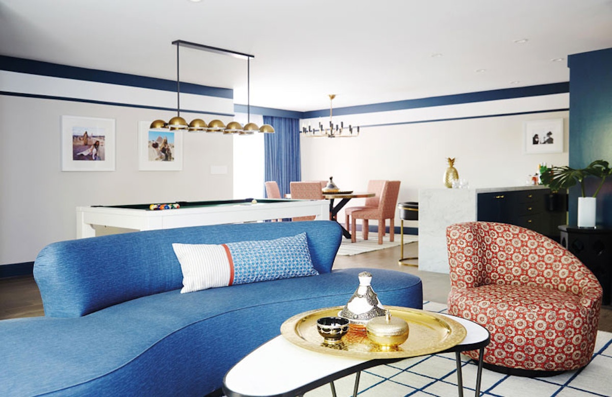 Blue and White Living Room Ideas _ Martyn Lawrence Bullard _ Read more in the LuxDeco.com Style Guide