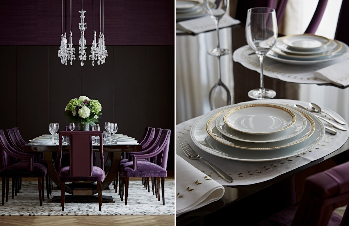 Purple Dining Room – Dining Room Colour Palettes - Dining Room Colour Schemes & Colour Combination ideas – Read in the LuxDeco.com Style Guide