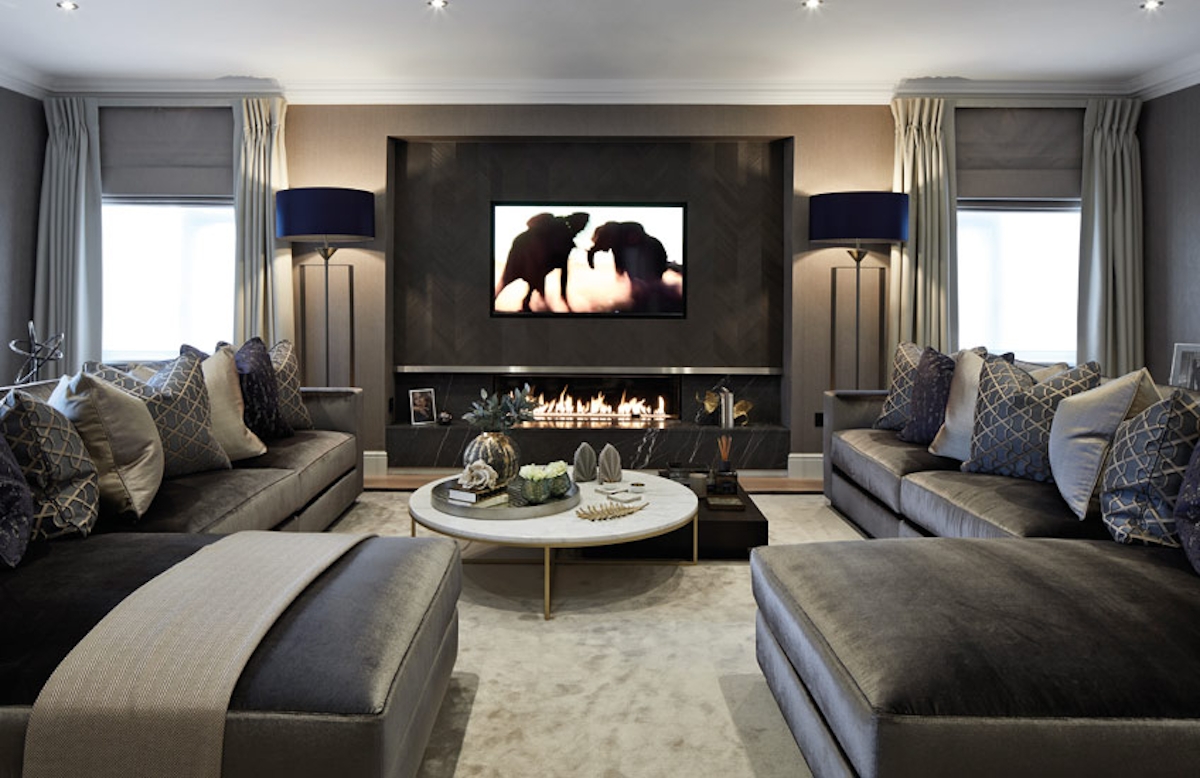 How To Choose The Perfect Rug For Your Living Room _ Bailey London _ Grey Living Room _ Read more in the LuxDeco.com Style Guide