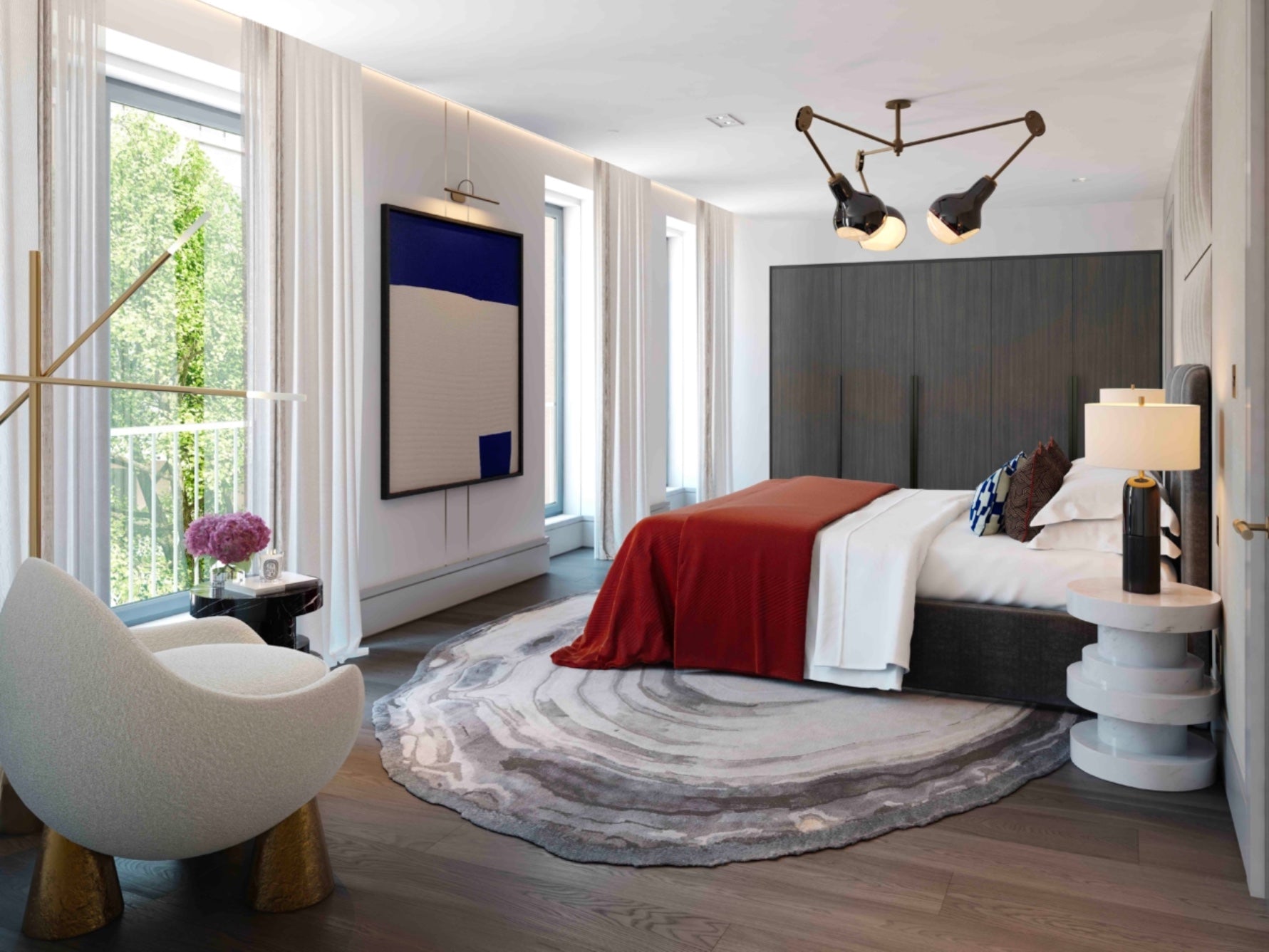 Popular Bedroom Colour Schemes | Cream and Rust Bedroom Idea | Discover the Luxurist at LuxDeco.com