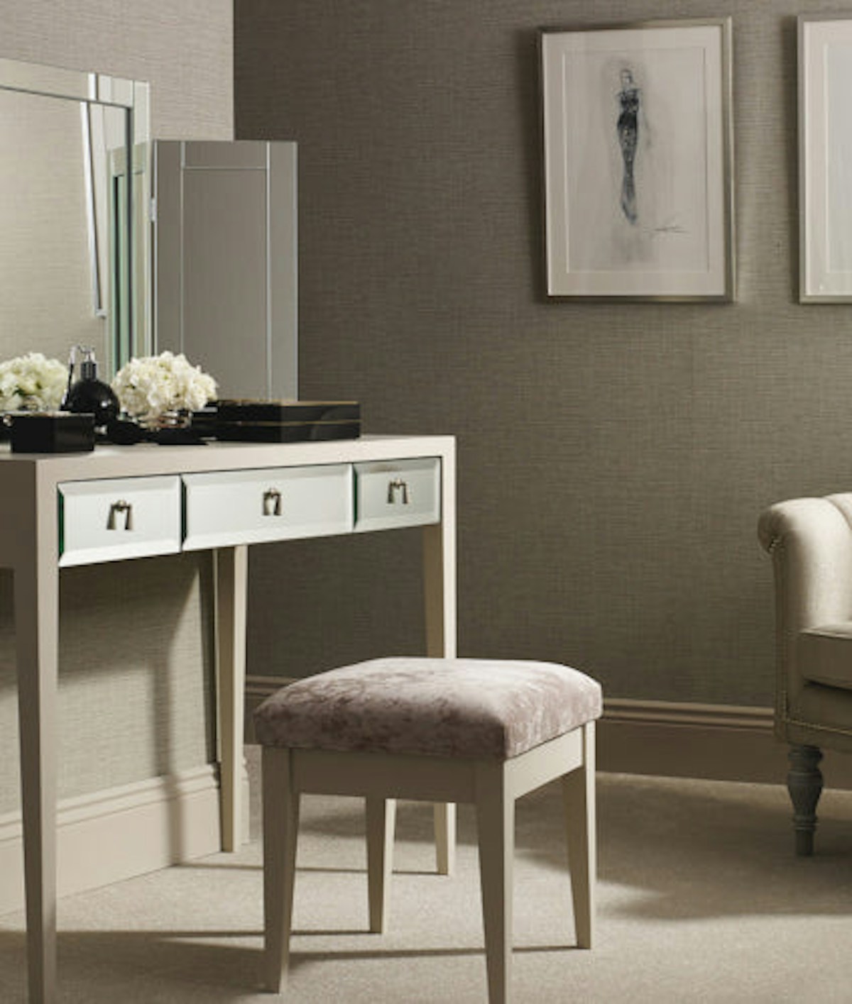 Summer Interior Design Trends - Feminine Dressing Room - LuxDeco.com Style Guide