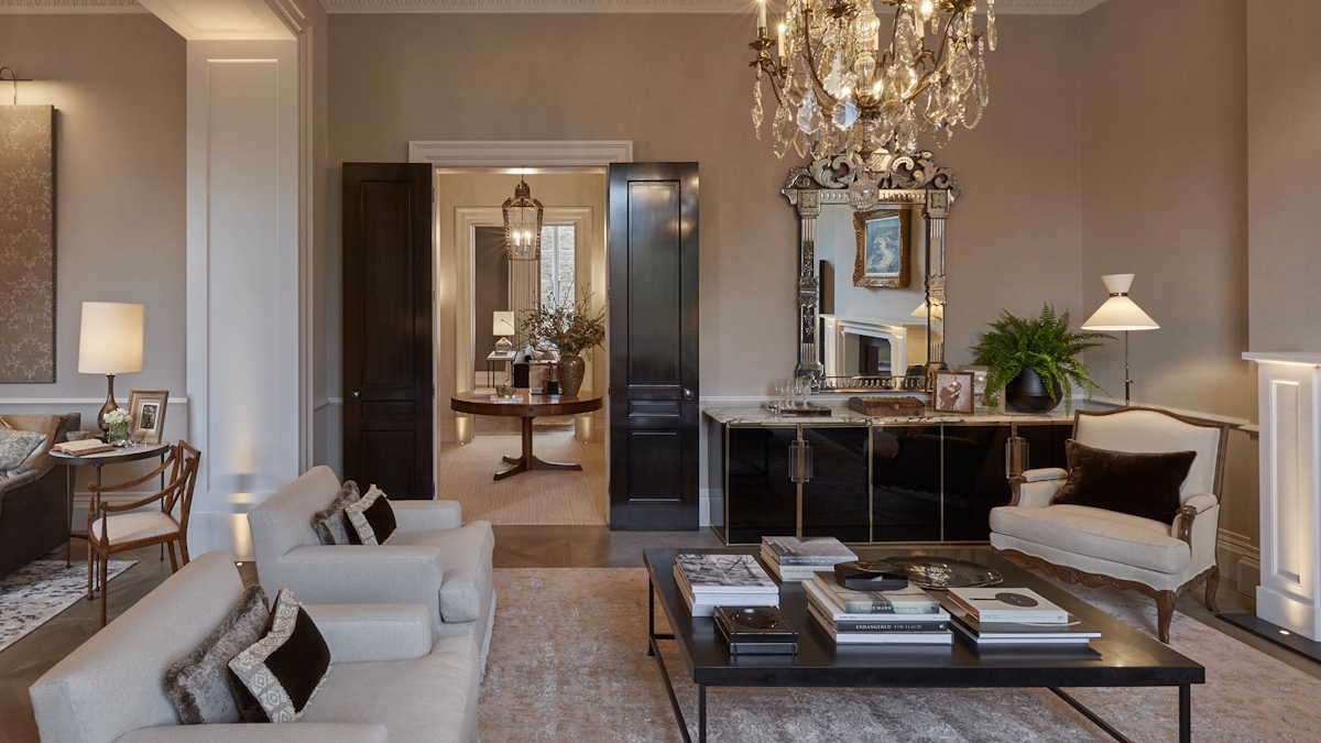 Traditional Living Room Design | Louise Bradley Interiors | Shop transitional furniture at LuxDeco.com