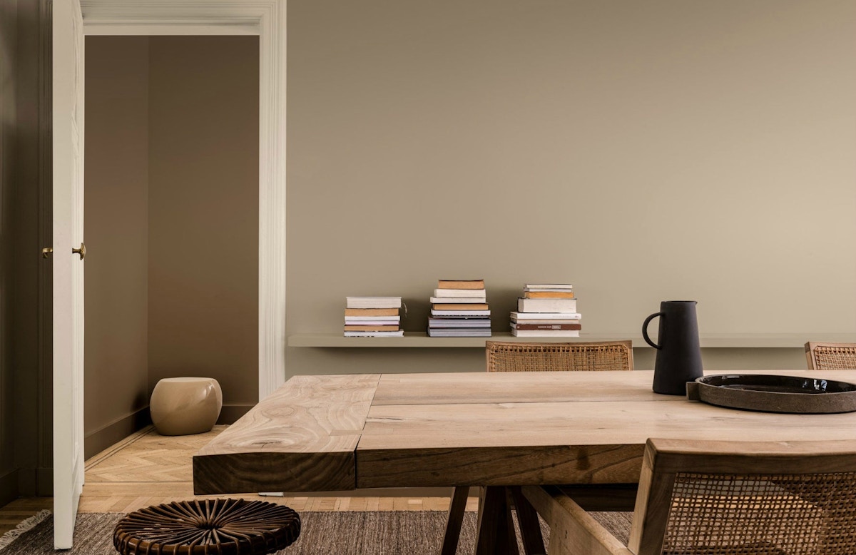 Taupe Dining Room | Dulux Colour of the Year | Brave Ground | Read more in The Luxurist at LuxDeco.com