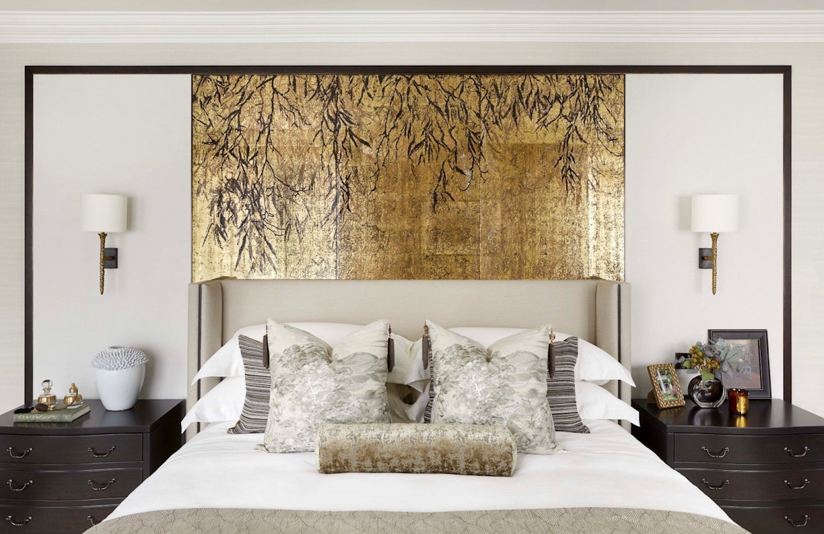 Popular Bedroom Colour Schemes | Gold and Brown Bedroom Idea | Discover the Luxurist at LuxDeco.com