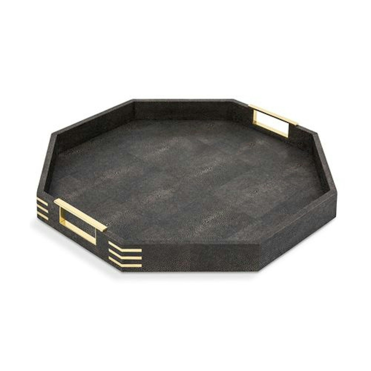 Holmes Octagonal Shagreen Tray - 21 Best Decorative Trays To Buy For Your Tabletop - LuxDeco.com
