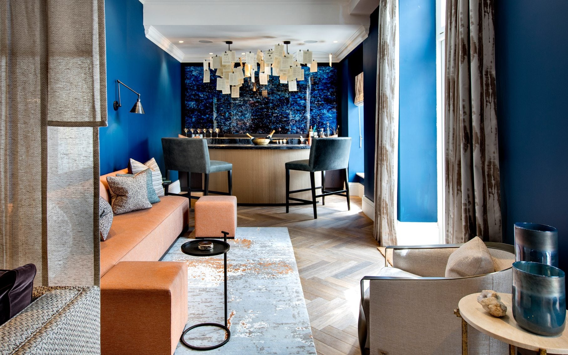 Pantone Colour of the Year 2020 | Classic Blue | Helen Green Design Living Room | Read more in the LuxDeco.com Style Guide