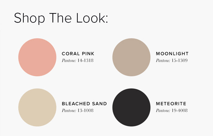 Pink and Beige Living Room Colour swatches - Lounge Colour Schemes & Colour Combination ideas – LuxDeco Style Guide