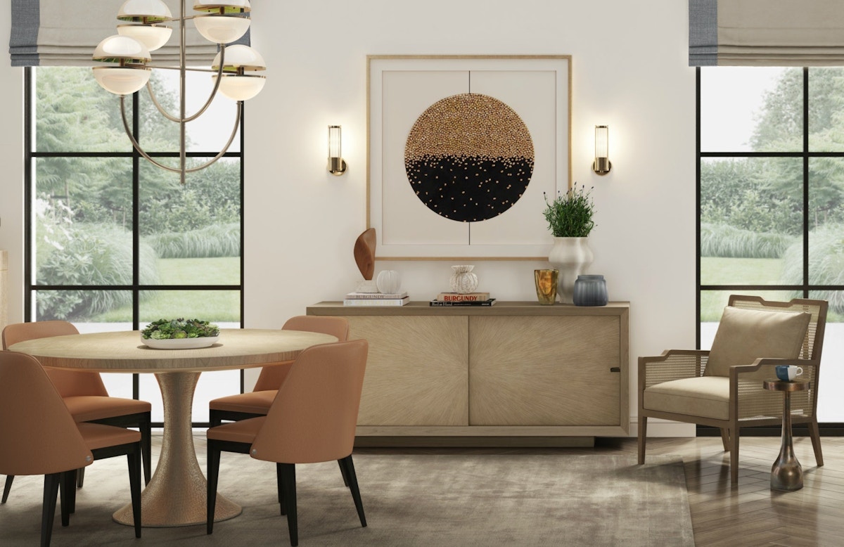 Informal Contemporary Dining Room | Luxury Interior Design | Shop our Wimbledon Collection at LuxDeco.com