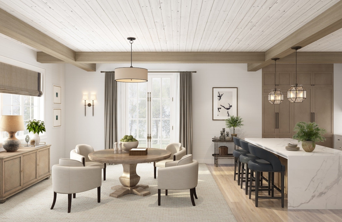 LuxDeco Summer House | Modern Rustic Living Room Decor |  Shop rustic interiors at LuxDeco.com
