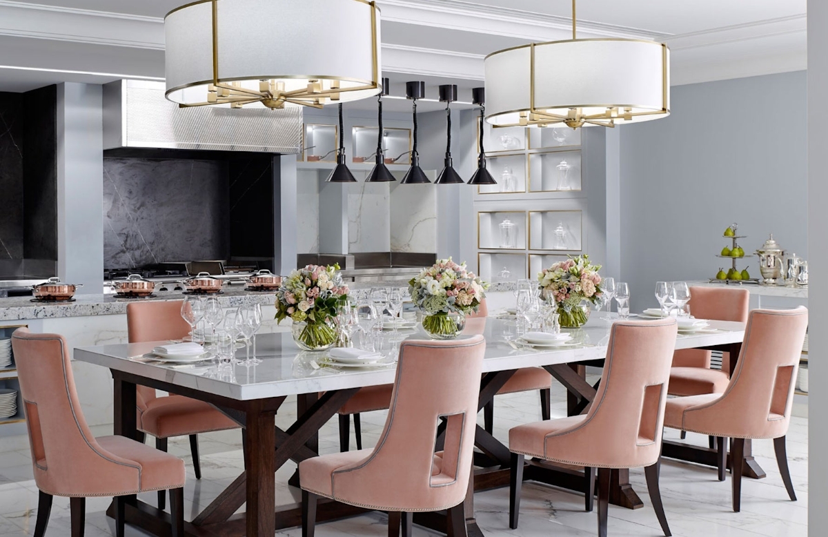 Pink and Grey Dining Room – Dining Room Colour Palettes - Dining Room Colour Schemes & Colour Combination ideas – Read in the LuxDeco.com Style Guide