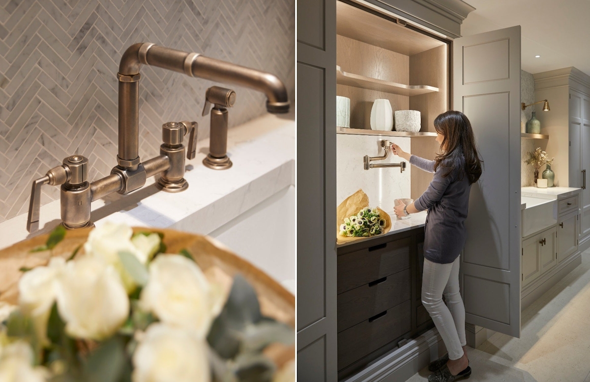 Luxury Utility Room Ideas and Designs For Dreamy Chore Time with Sophie Paterson | Flower Arranging Cupboard | Read more in the LuxDeco Style Guide