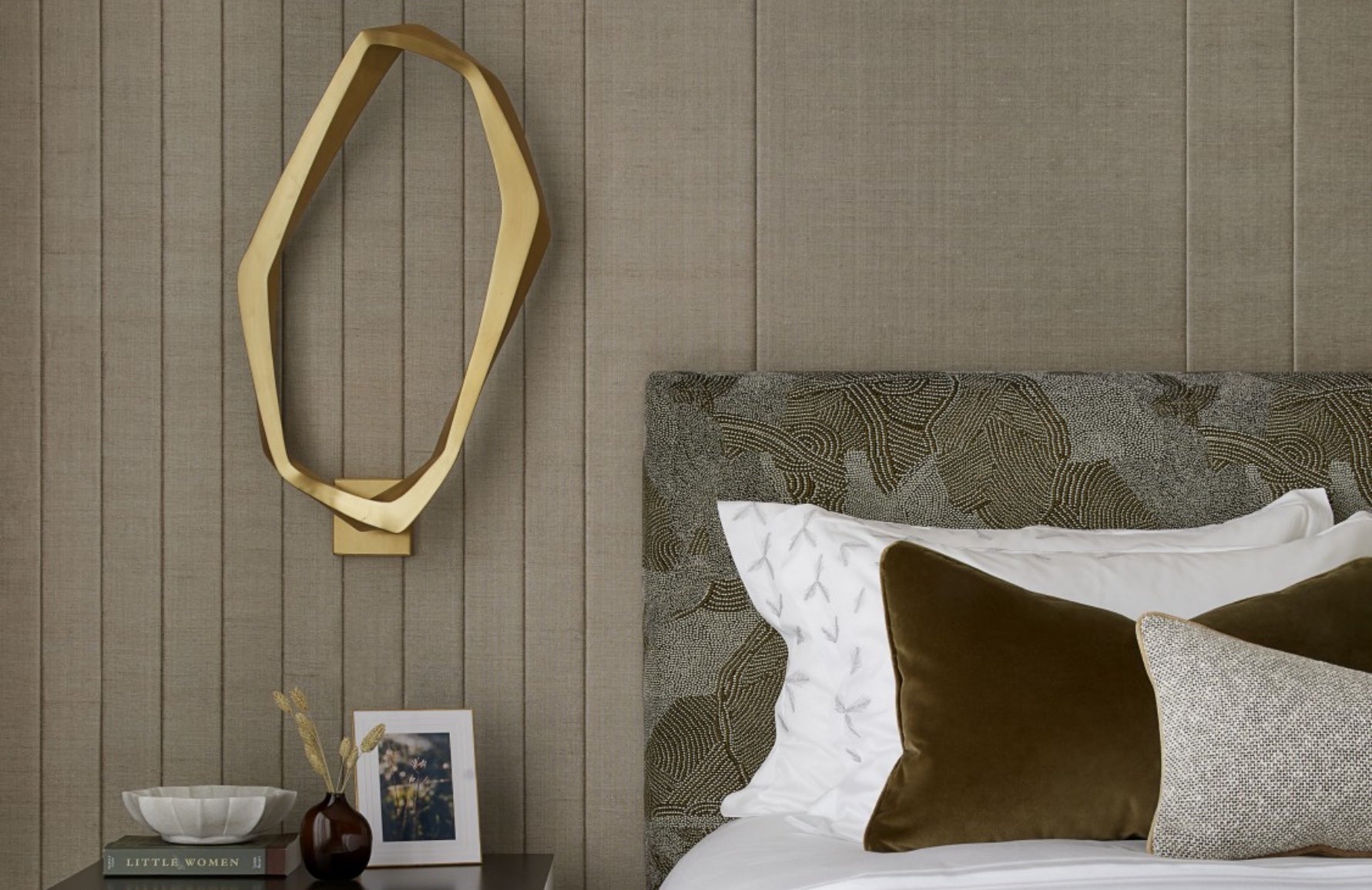 Popular Bedroom Colour Schemes | Green and Gold Bedroom Idea | Discover the Luxurist at LuxDeco.com