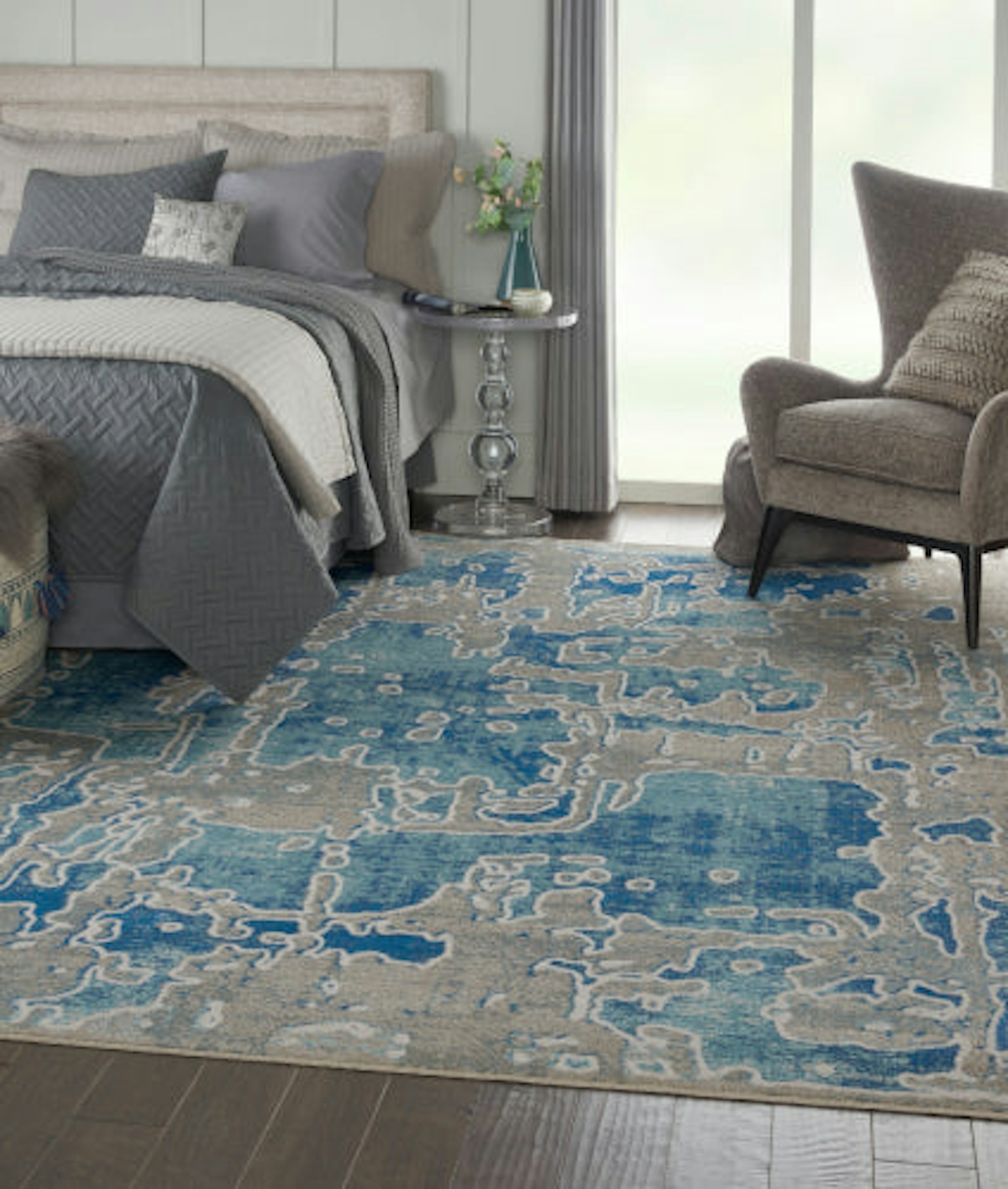 Summer Interior Design Trends for 2019 - Misty Blue Colour Tones - Nourison - LuxDeco Style Guide