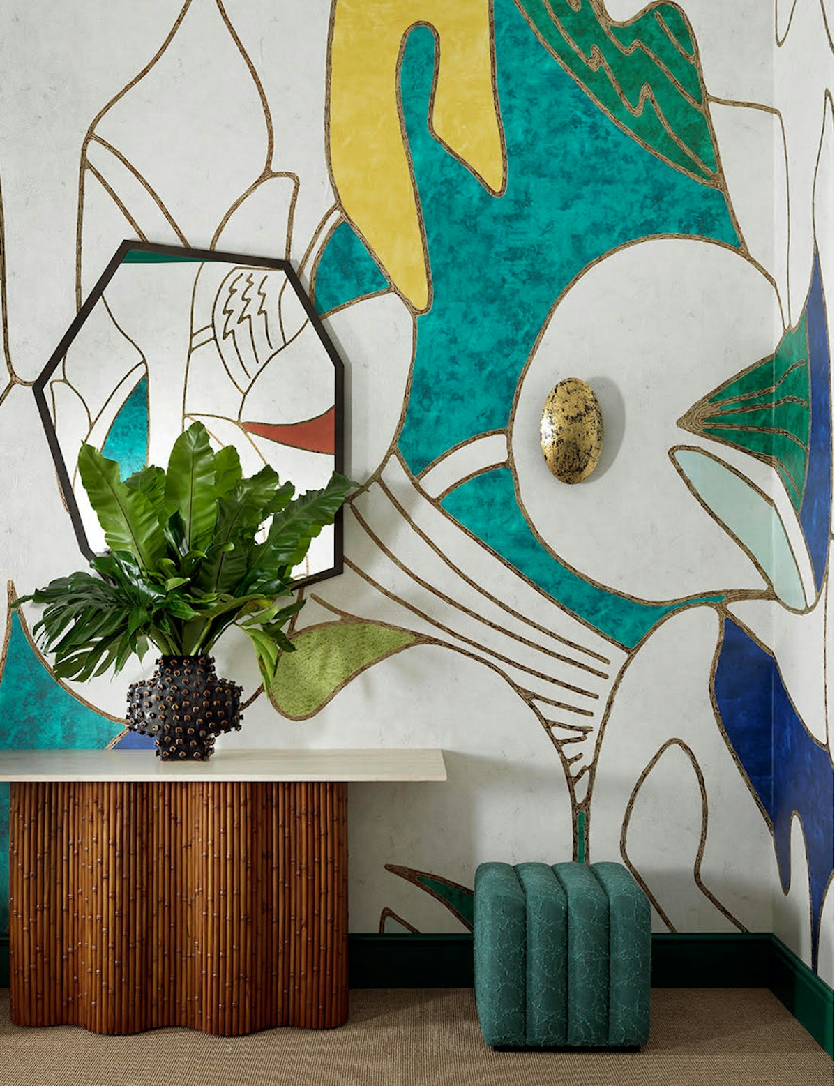 2020 Interior Design Trends | Wall Murals | Natalia Miyar | Read more on LuxDeco.com Style Guide
