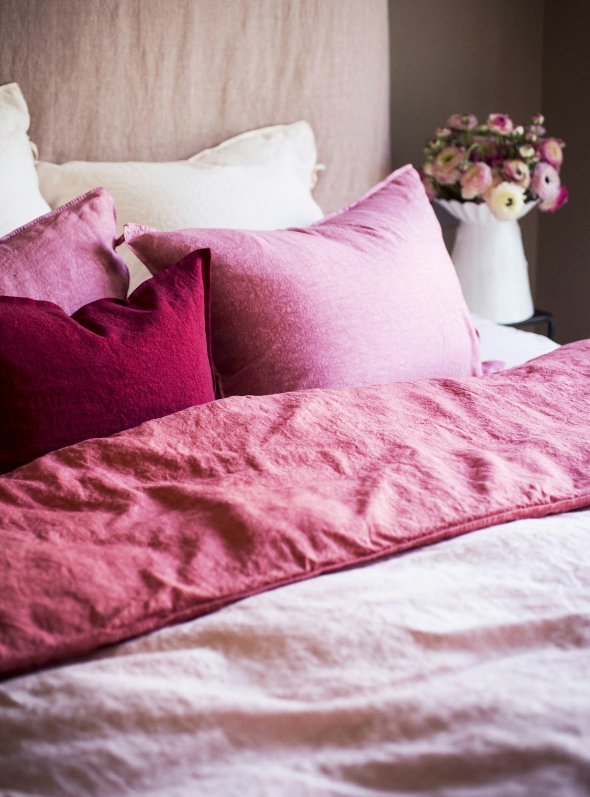 Pink Bedding - Pink Bedroom Ideas - How to Decorate Rooms with Pink - LuxDeco.com Style Guide