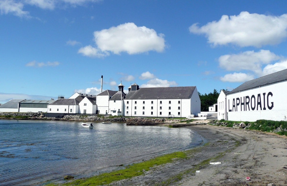 10 Cosy Whisky Distilleries To Visit This Winter | Laphroiag Whisky Tour | Shop barware at LuxDeco.com