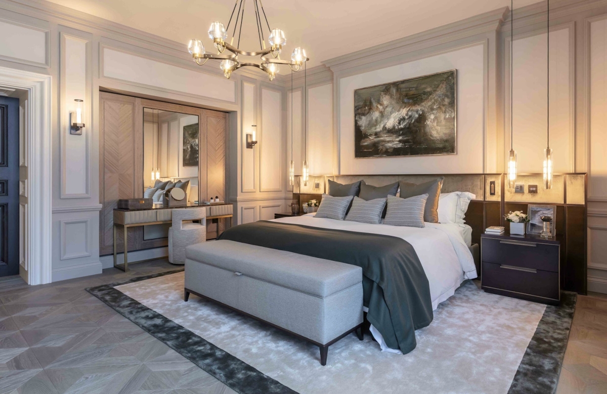 How To Light Your Home For Winter | Luxury Bedroom Interiors | Interior design by 1508 London | Read more in LuxDeco.com