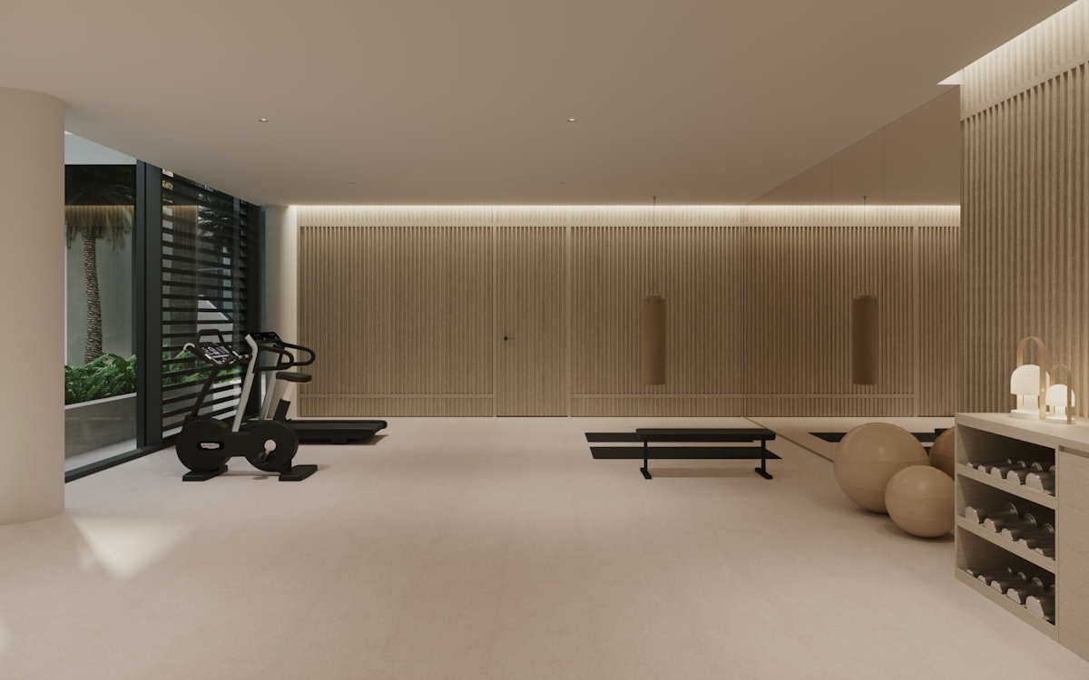 Conscious Minimalism Interior Design - Gym - Alix Lawson LuxDeco.com Style Guide