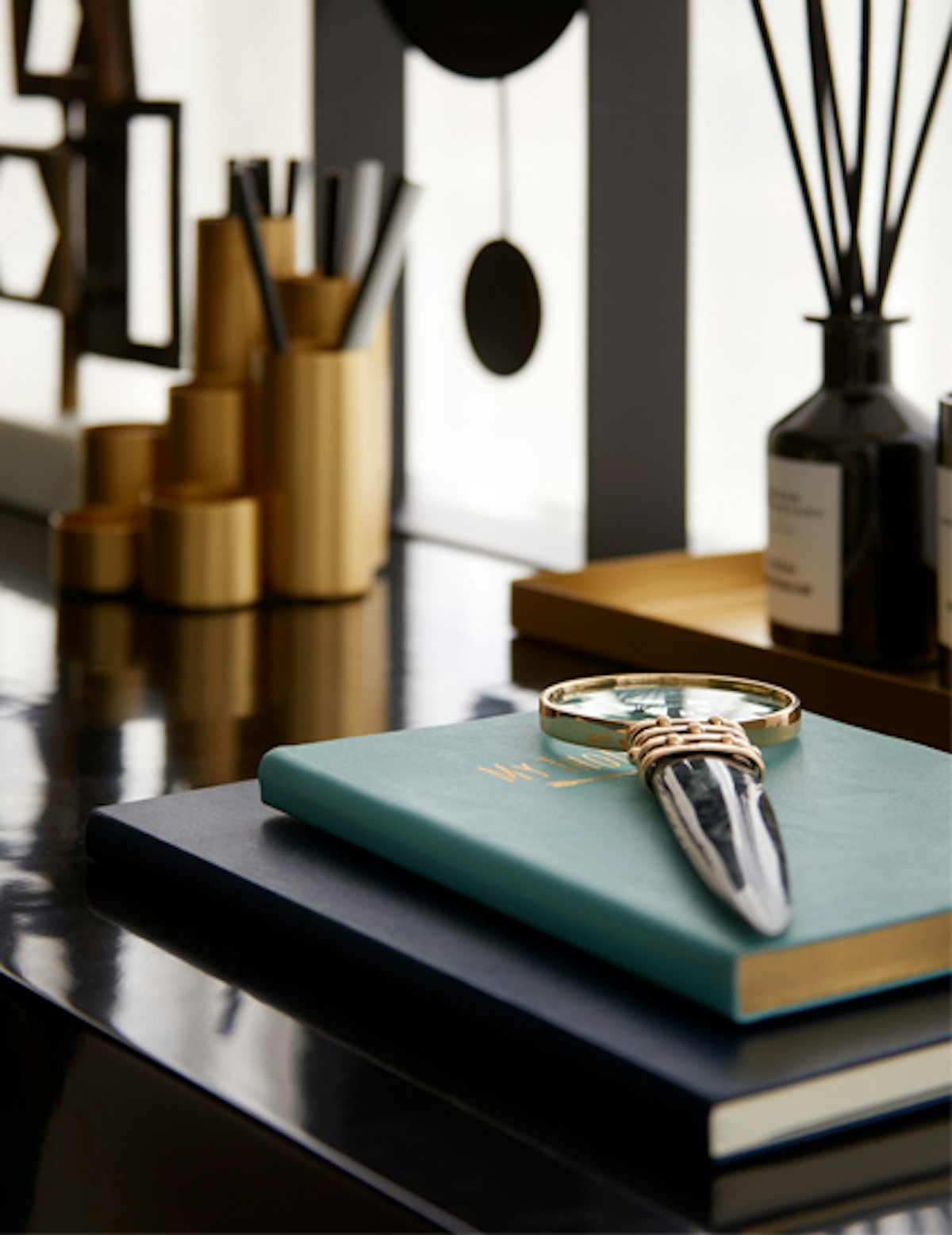 How To Declutter Your Home | Desk Organisation by Elicyon | Read more in the LuxDeco.com Style Guide