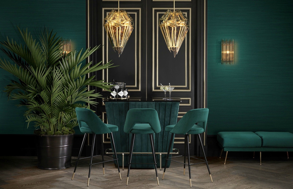 Behind The Brand—Eichholtz | Luxury Green  Bar Design | Shop luxury furniture at LuxDeco