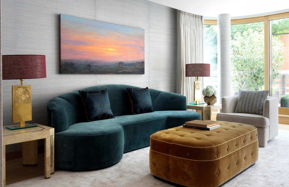 Teal Living room by Natalia Miyar | Read more in the LuxDeco.com Style Guide