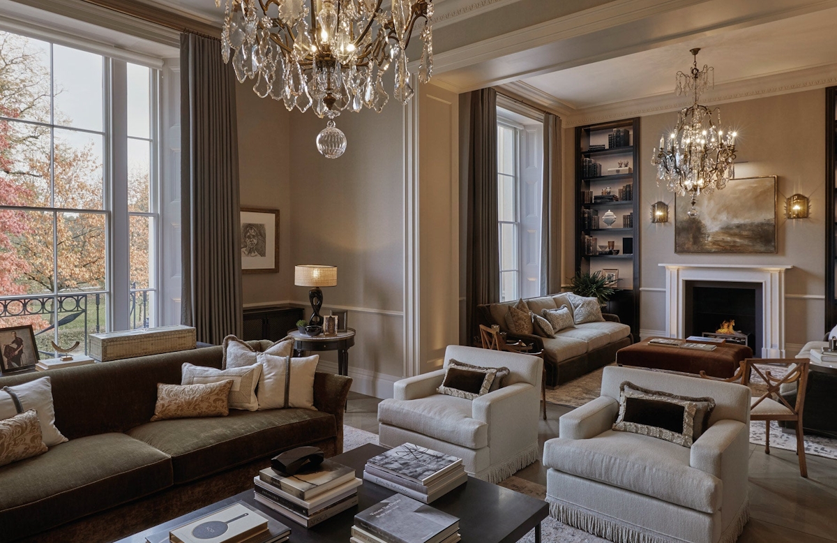 Elegant Living Room Design | Louise Bradley Interiors | Shop transitional furniture at LuxDeco.com