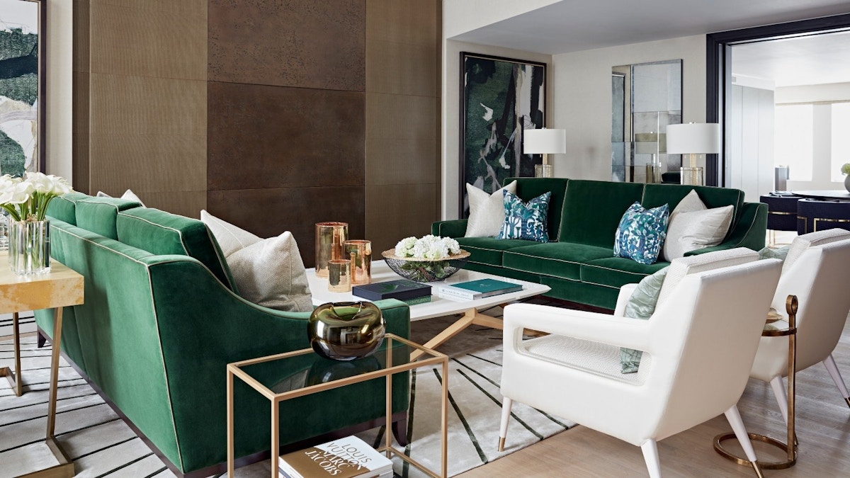 Green Interiors | Interior design by Taylor Howes | Shop green decor at LuxDeco.com