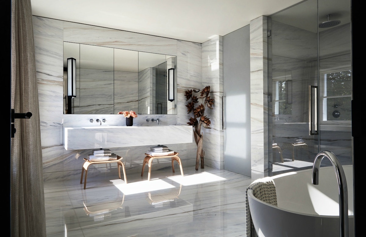 Natalia Miyar interiors | Master bathroom | Read more in LuxDeco's The Luxurist at luxdeco.com