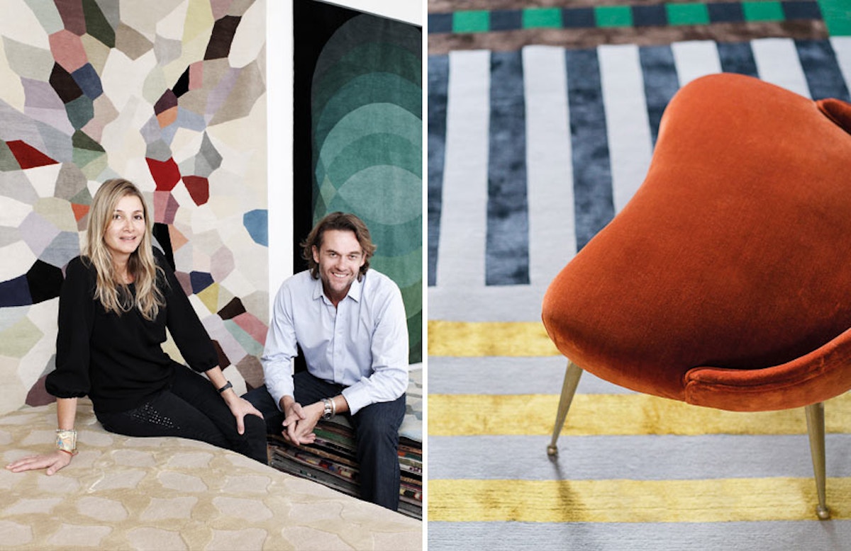 Behind The Brand | The Rug Company | Founders, Suzanne and Christopher Sharp | Shop the brand's luxury rugs at LuxDeco.com