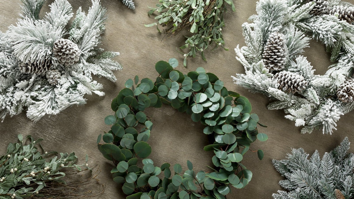 A selection of luxury Christmas Wreaths