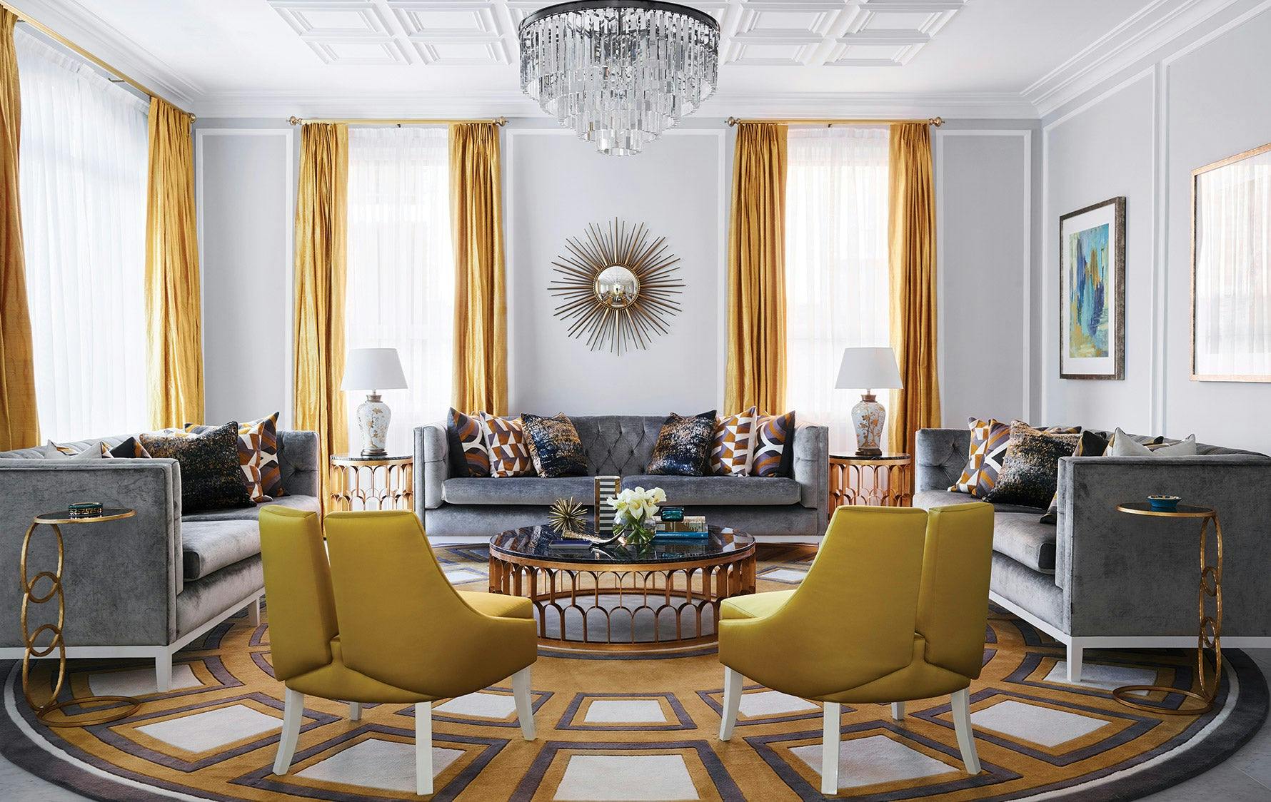 Well-proportioned furniture arrangement