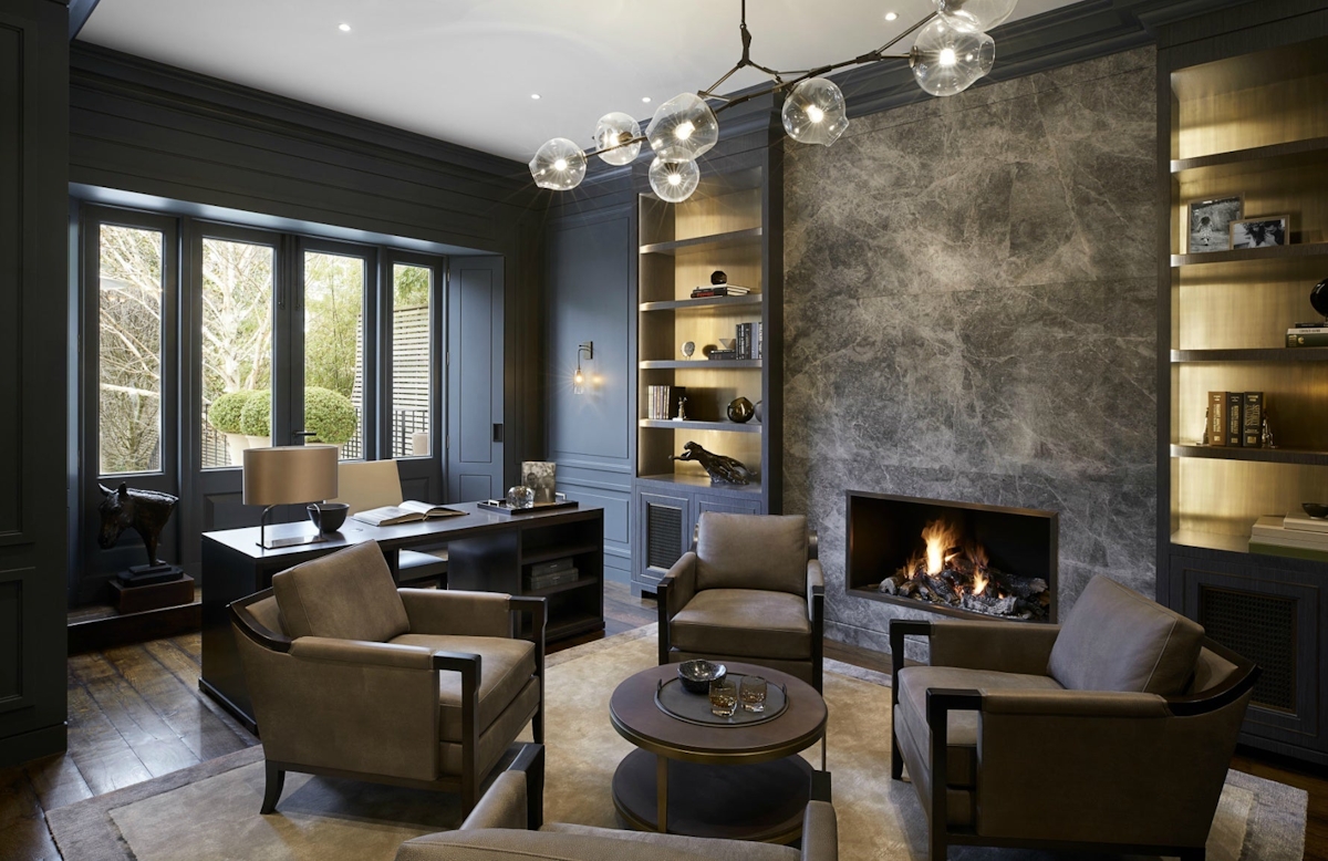 How To Light Your Home For Winter | Luxury Office Interiors | Interior design by Laura Hammett | Read more in LuxDeco.com