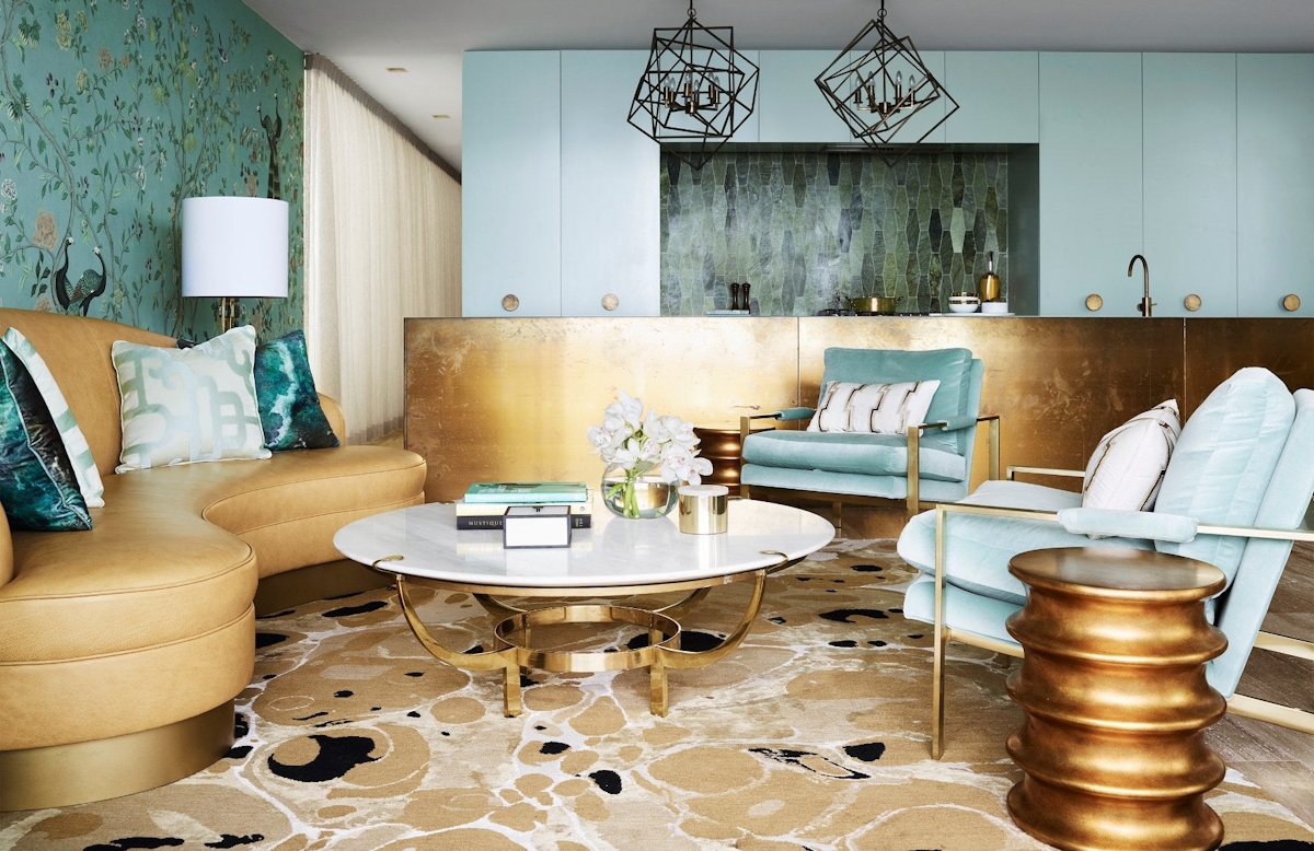 Green Living Room Ideas | How To Decorate With Green | Photograph courtesy of William T. Baker | Read more in the LuxDeco.com Style Guide
