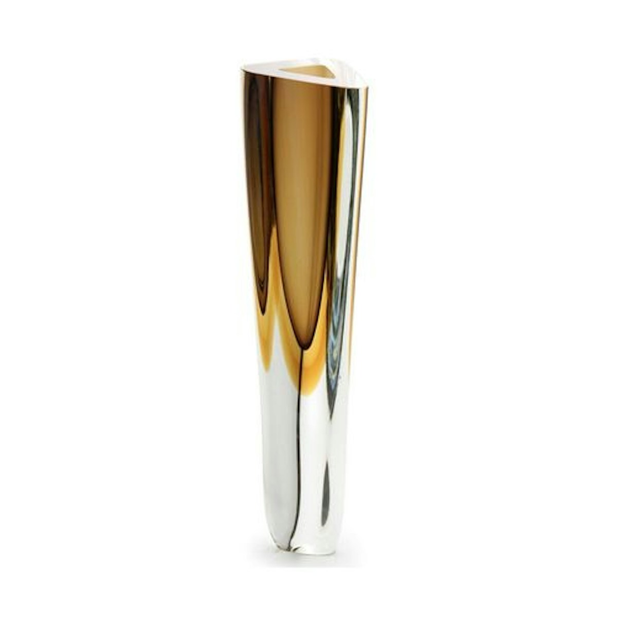 Fume & Amber Triangle Vase 1 - 9 Best Decorative Vases To Buy For Your Home - LuxDeco.com