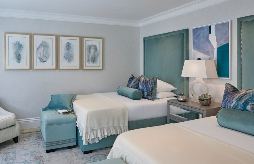 Turquoise Bedroom | LuxDeco Interior Design Studio | Shop the Look at LuxDeco.com