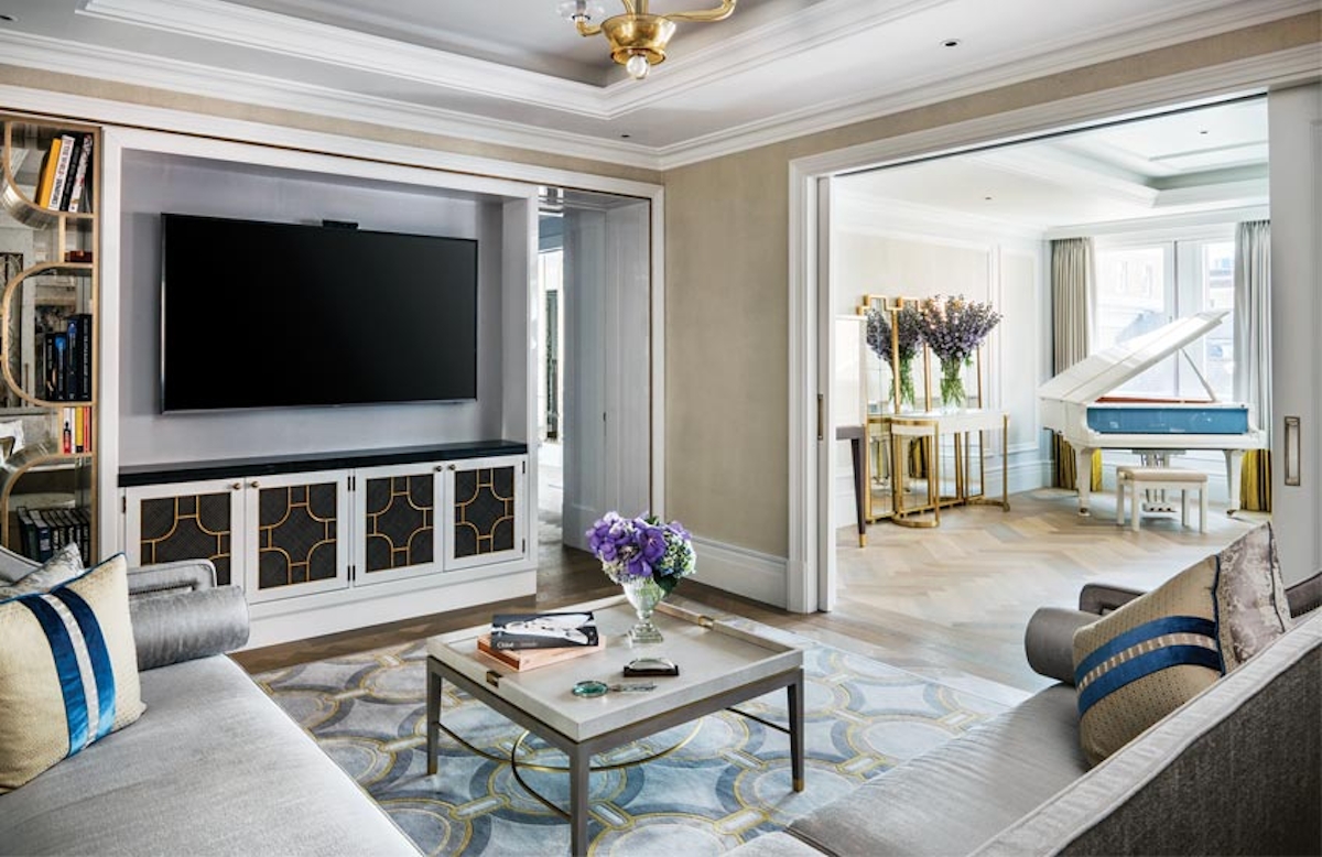 The Langham Hotel London’s Sterling Suite - Media room - LuxDeco Style Guide