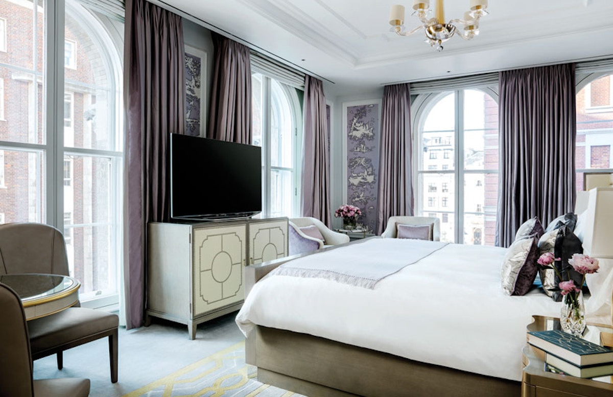 The Langham Hotel London’s Sterling Suite - bedroom - LuxDeco Style Guide