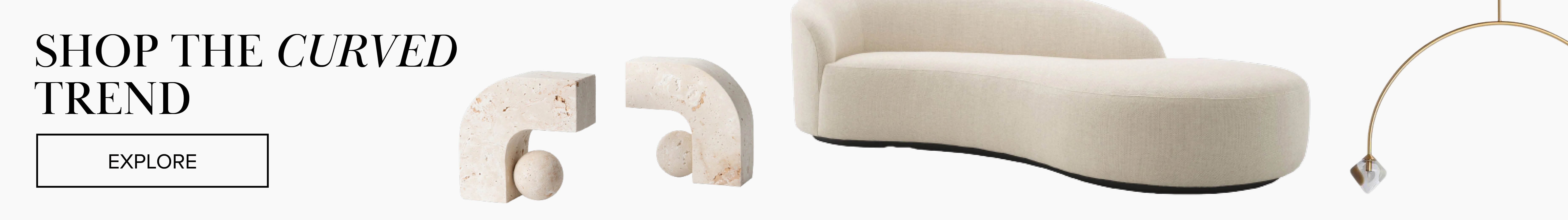 Shop Curved Chairs, Curved Sofas & Curved Lighting Online at LuxDeco.com