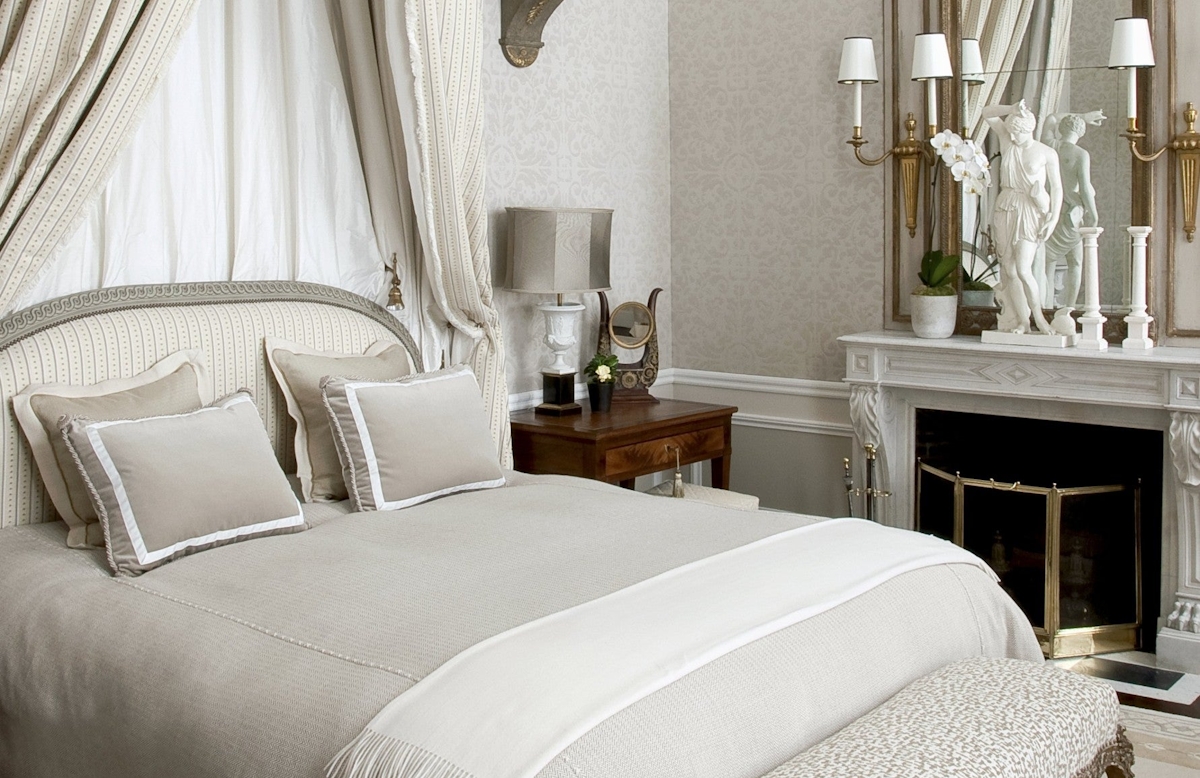 Interior Design Styles 101 – French Interiors – Jean-Louis Deniot French Bedroom – Read more in the LuxDeco Style Guide