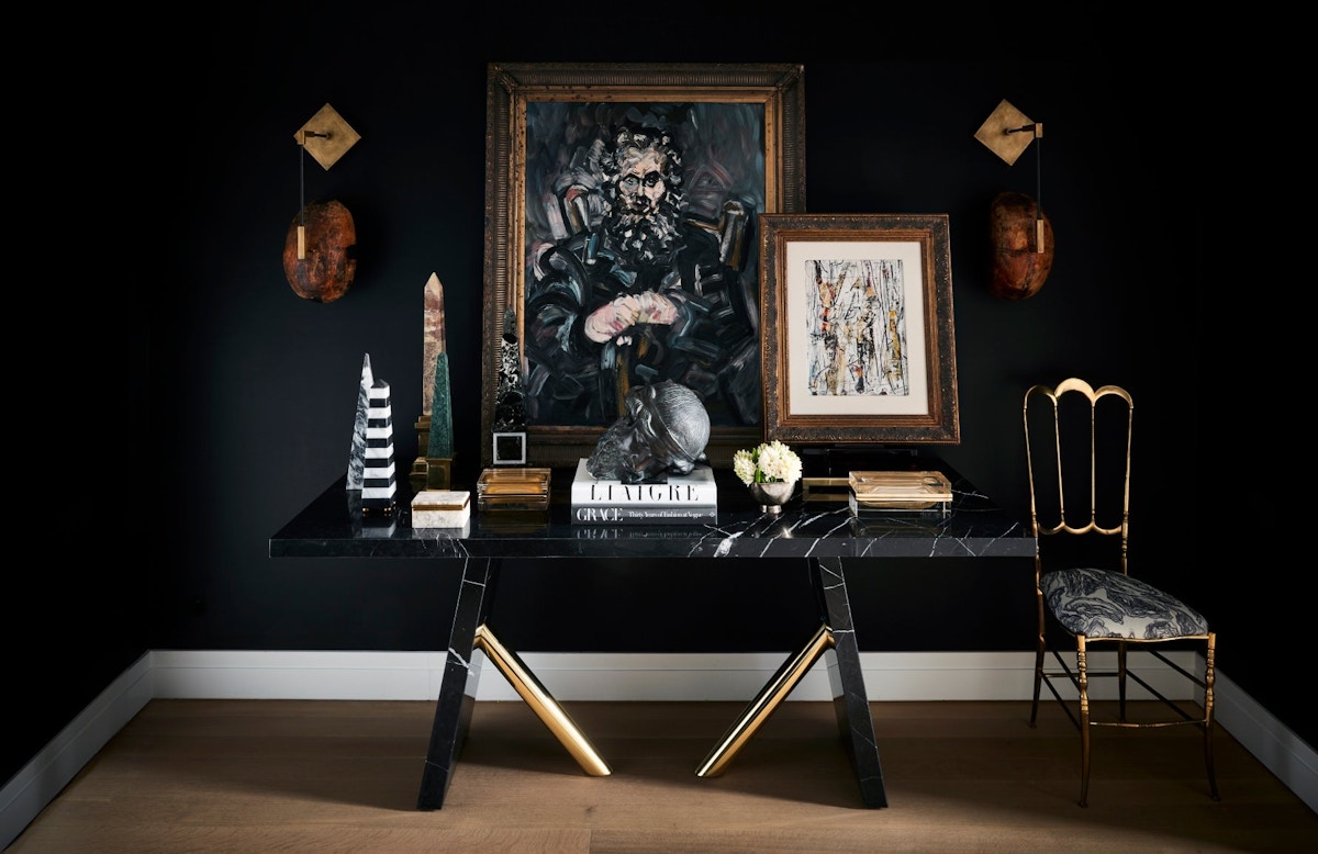 Black Living Room Ideas _ Carlyle Designs _ Black Furniture _ Read more in the LuxDeco.com Style Guide