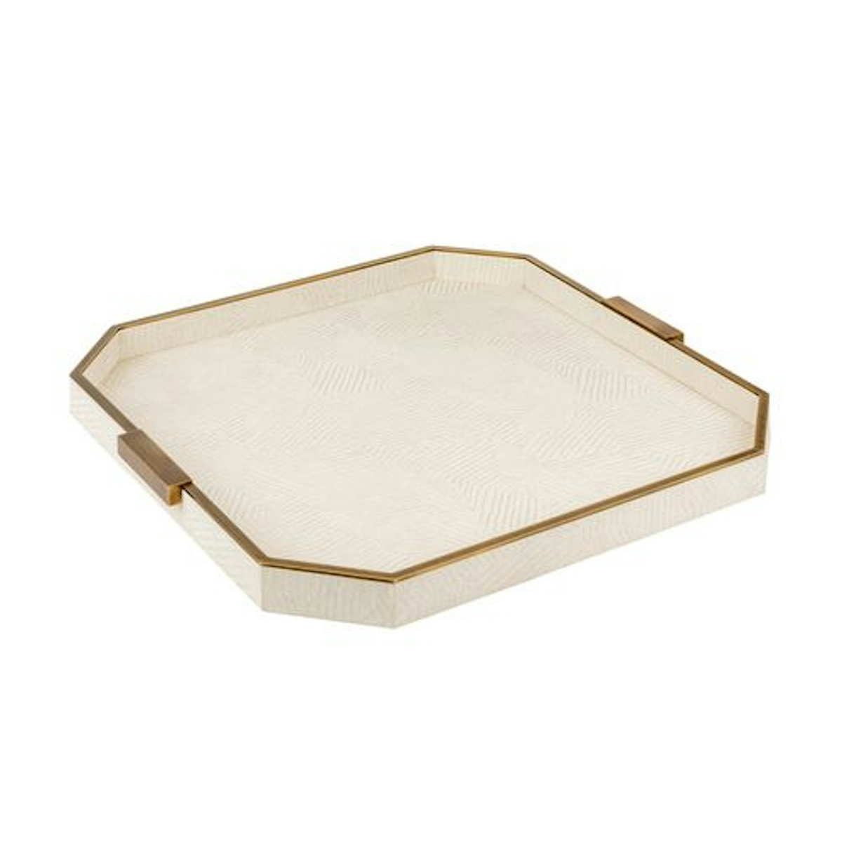 Elemental Square Tray, Ivory - 21 Best Decorative Trays To Buy For Your Tabletop - LuxDeco.com