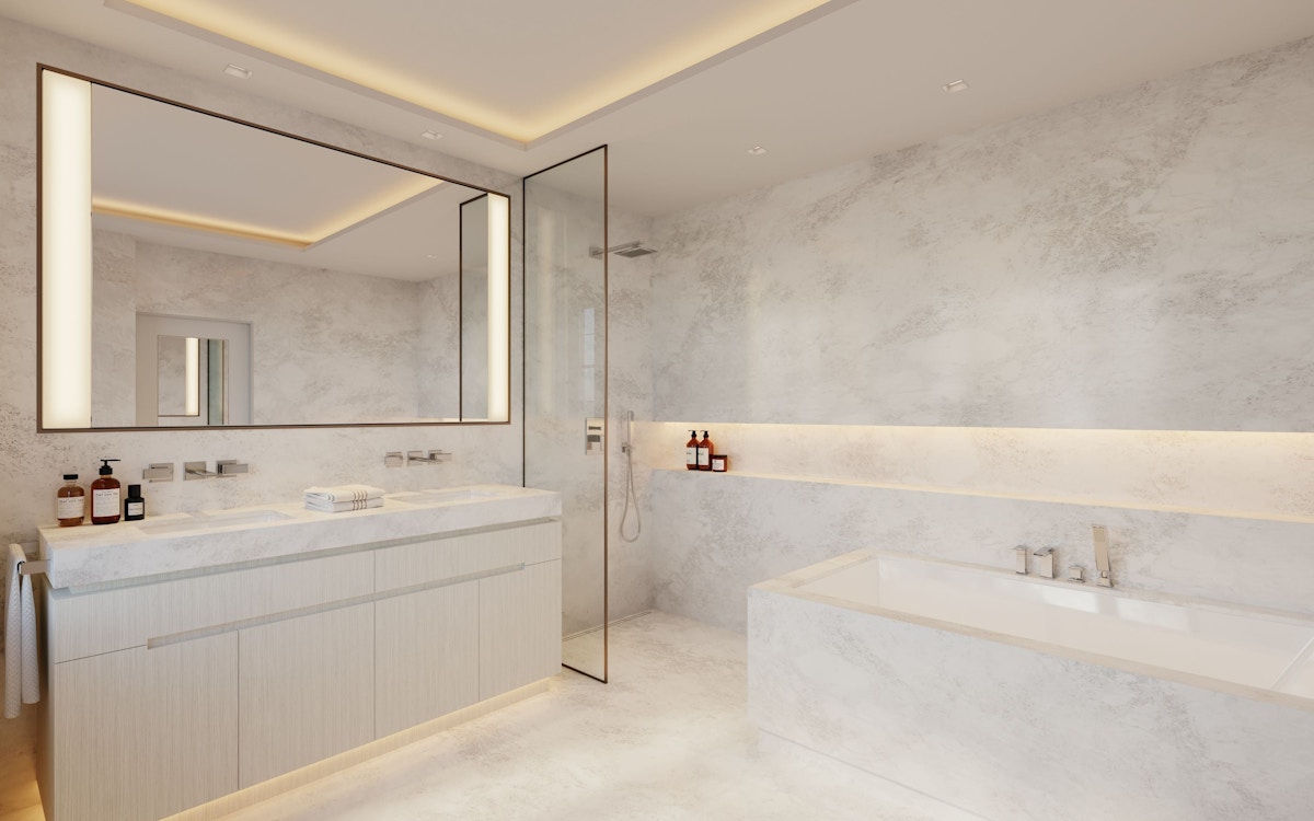 Conscious Minimalism Interior Design - Bathroom - Alix Lawson LuxDeco.com Style Guide
