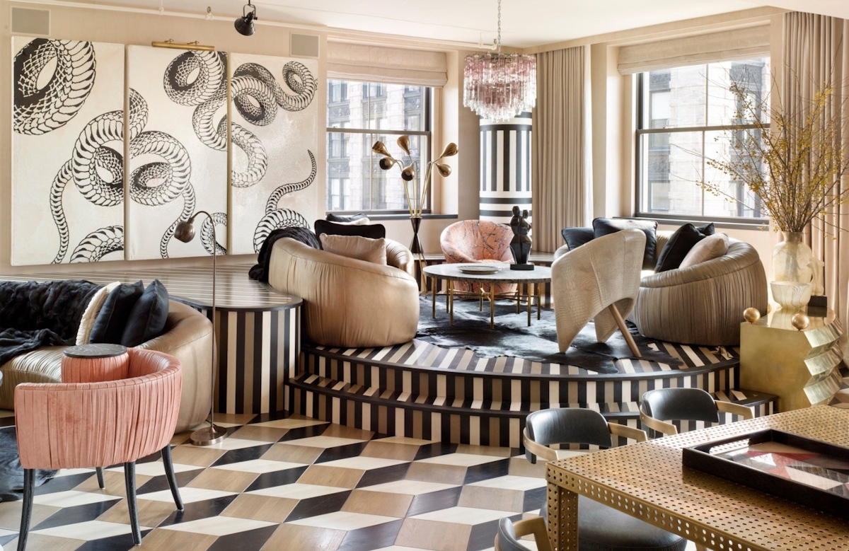 Pink and Beige Living Room Colour Palettes - Lounge Colour Schemes & Colour Combination ideas – LuxDeco Style Guide