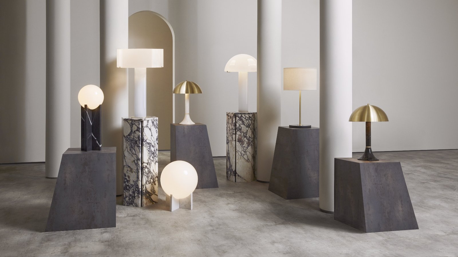 Interior shop design lamps