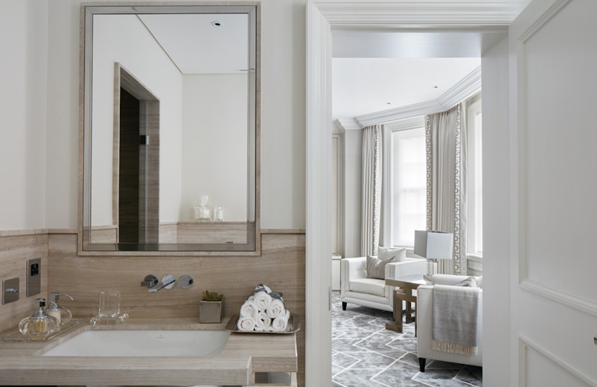 How To Declutter Your Home | Bathroom Interior by Katharine Pooley | Read more in the LuxDeco.com Style Guide