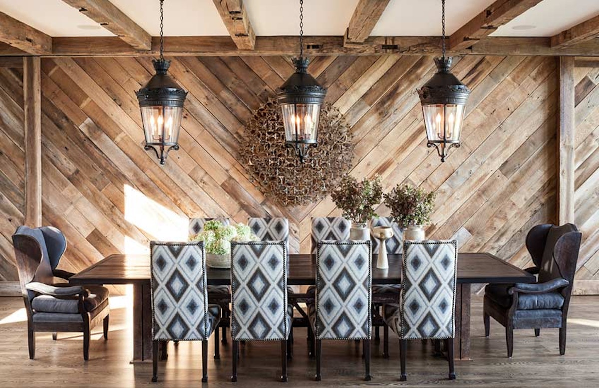 Jeff Andrews Lake Tahoe Cabin Interior Design – Cabin Dining Room – LuxDeco.com Style Guide